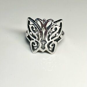 James Avery Retired Rare Openwork Butterfly Ring Size 7
